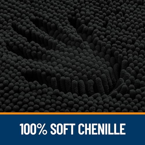 OLANLY Bathroom Runner Rugs 45x27, Extra Soft Absorbent Chenille Bath Rugs - Image 3