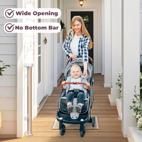 Retractable Baby Gate for Stairs & Doorways, Dog Gate Indoor Outdoor - Image 5