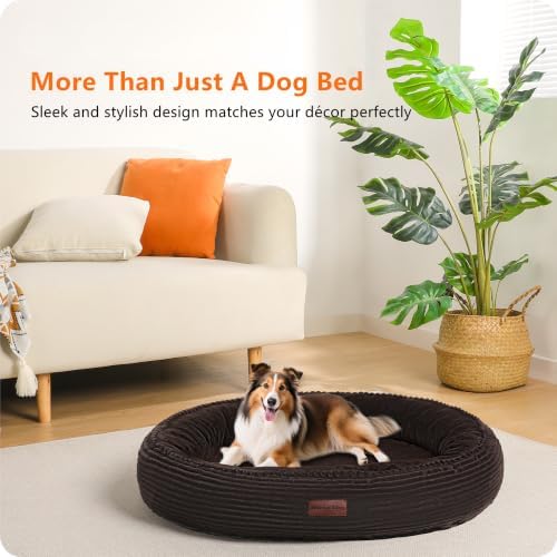Dwanton Orthopedic Medium Dount Dog Bed, Egg-Crate Foam Round Dog Sofa - Image 7