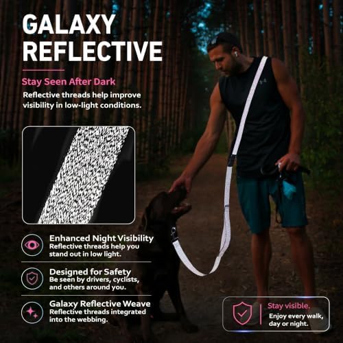 Hands Free Dog Leash, Galaxy Reflective, Crossbody Dog Leash - Image 5