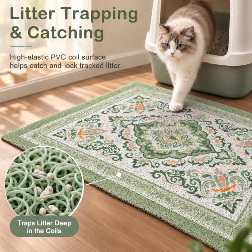 Unicorn Catcher 24"x15" Cat Litter Mat Non-Slip Washable Litter Box Mat - Image 2