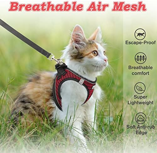 Cat Harness and Leash for Walking Escape Proof, Adjustable Kitten Vest Harness - Image 3