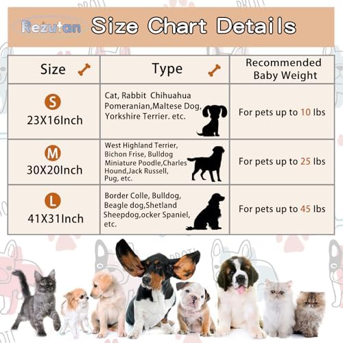 Rezutan Blanket for Large Dogs & Cats Soft Reversible Cute Paw 40"x31" - Image 5