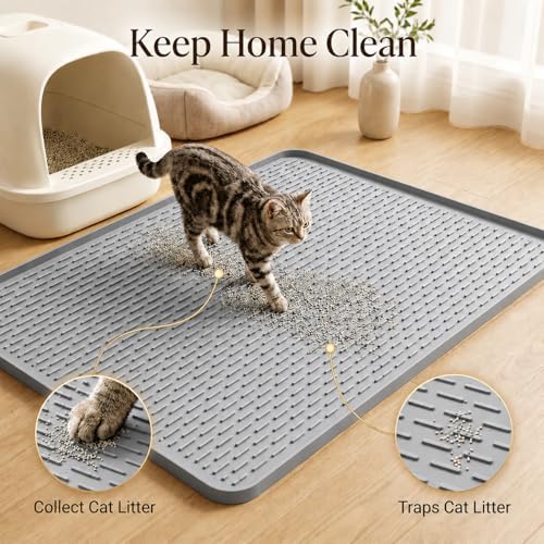 Cat Litter Mat, Waterproof Non Slip, Urine Proof & Easy Clean, Floor Protection - Image 5