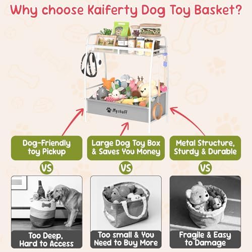 Kaiferty Large Dog Toy basket, Toy Box - Image 2