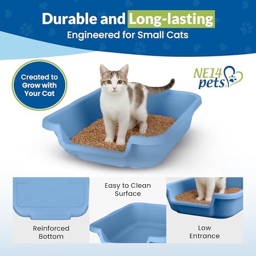 KittyGoHere Senior Cat Litter Box, Small Litter Pan, Small Little Boy Blue - Image 5