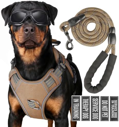 Dog Harness and Leash Set for X-Large Dogs, No Pull Tactical Dog Harness by Unknown