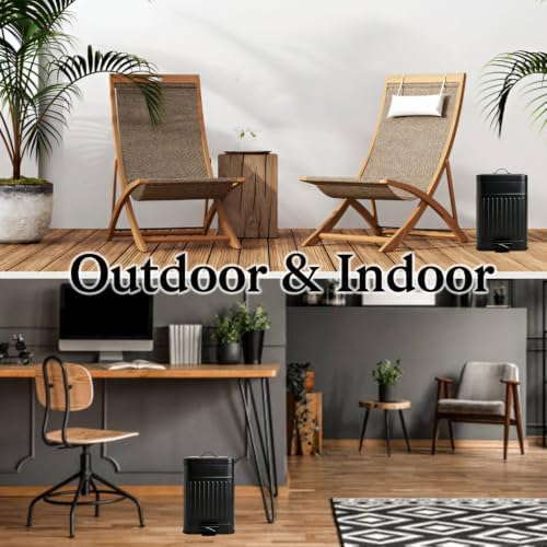 Small Bathroom Trash Can with Lid, Metal Dog Poop Trash Can Outside - Image 7