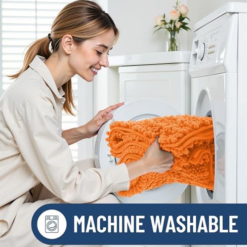 Smiry Bathroom Rugs 30X20, Extra Soft Rubber Backing Chenille Bath Mats - Image 6