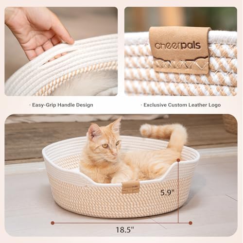 CHEERHOME PETS Handwoven Cat Basket Bed Cooling - Image 5