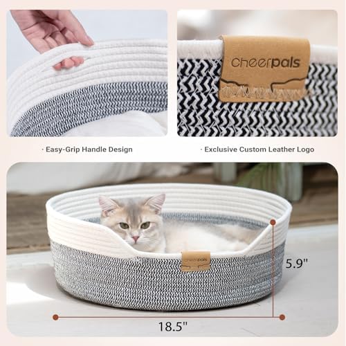 CHEERHOME PETS Handwoven Cat Basket Bed Cooling - Image 5