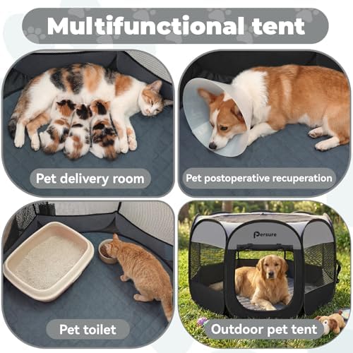 Persure Dog Cat Playpen Tent Crate Cage - Image 3