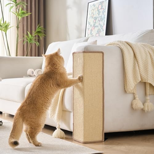 SHENGOCASE 2-Pack Sofa Corner Cat Scratching Post, 23.6" Tall, Replaceable - Image 3