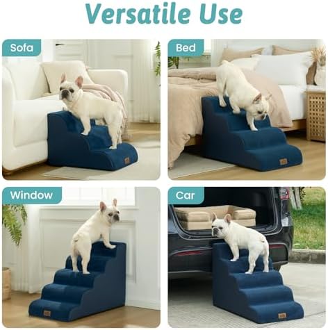 COZY KISS Wide Dog Stairs for Small Dog 15.7" H, 3 Step Pet Ramp for Couch - Image 6