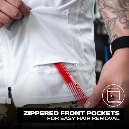 Barber Strong Barber Vest, Men's Hair Repellent, Lightweight & Breathable Mesh - Image 5