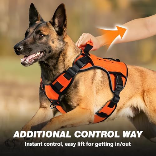 WINGOIN Orange Tactical Dog Harness - Image 2