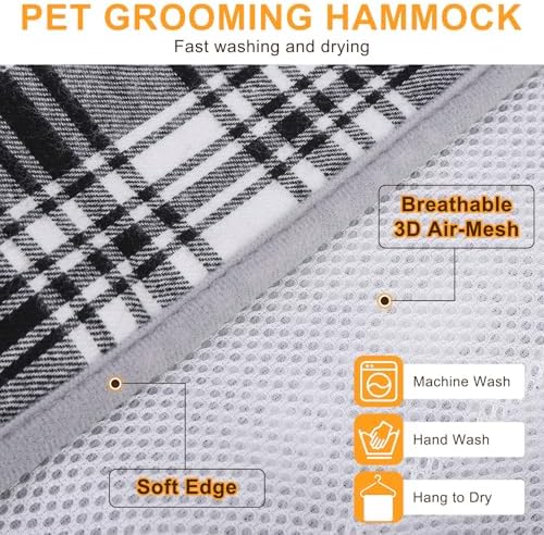 BEAUTYZOO Dog Grooming Hammock for Small Dogs/Cats, Nail Trim Restraint - Image 2