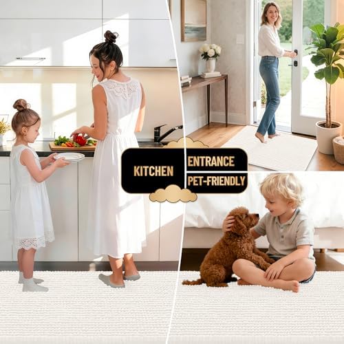 OLANLY Thick Chenille Bathroom Rugs 36x24, Soft Absorbent Bath Mat - Image 6