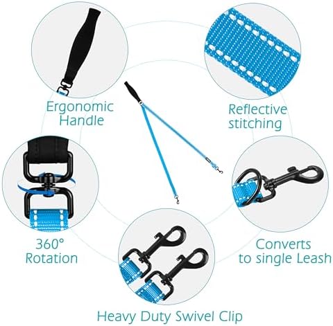 PetBonus Two Point Control Dog Leash, No Tangle Training Walking Leashes - Image 3