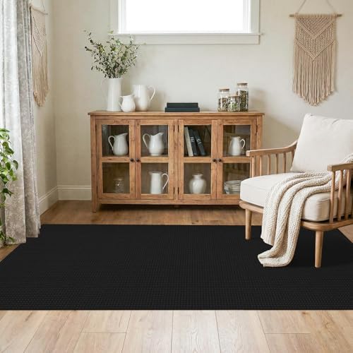 3x6 Bathroom Runner Rug: Super Absorbent Soft Waffle Bath Mat Black - Image 7