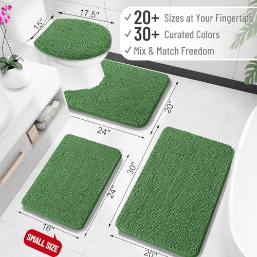 OLANLY Bathroom Rugs 32x20, Extra Soft Absorbent Chenille Bath Rugs - Image 2