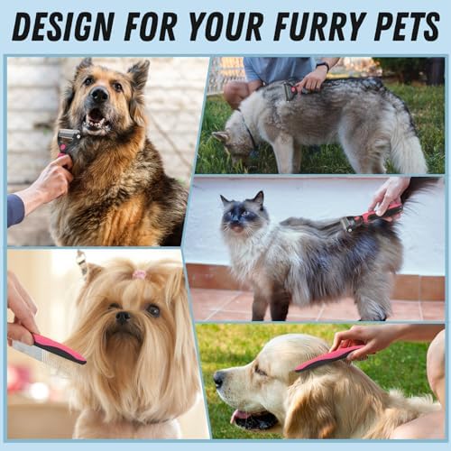 Docrok Pet Grooming Brush and Metal Comb Combo - Image 7