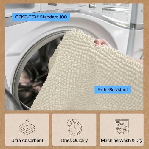GORILLA GRIP SoakSTOPPER Dog Door Mat, Machine Wash and Dry, 36x24 Cream - Image 6