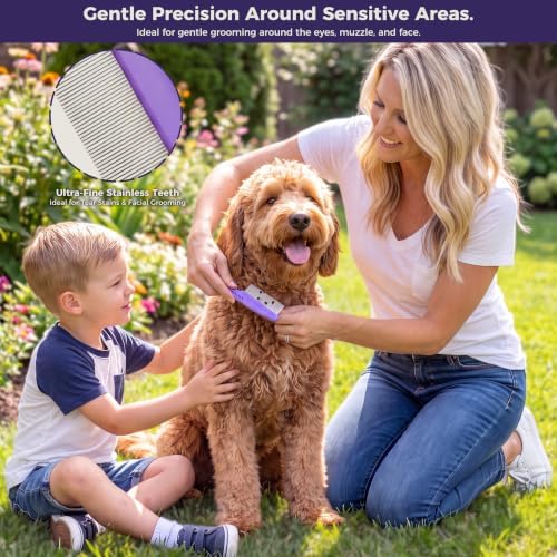 5PCS Dog Grooming Kit with Long Pin Slicker Brush - Image 6