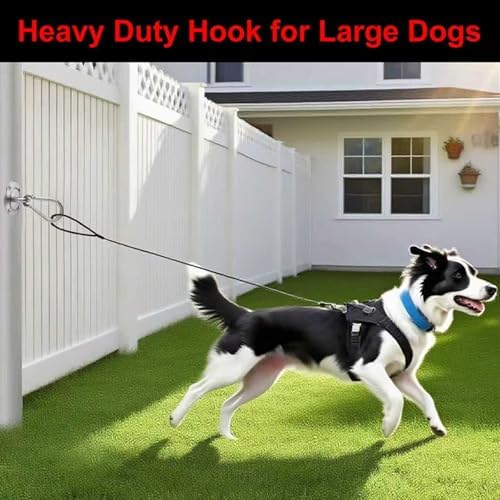 2 Pack Secure Dog Leash Parking Indoor Outdoor, Heavy Duty Stainless Steel - Image 3