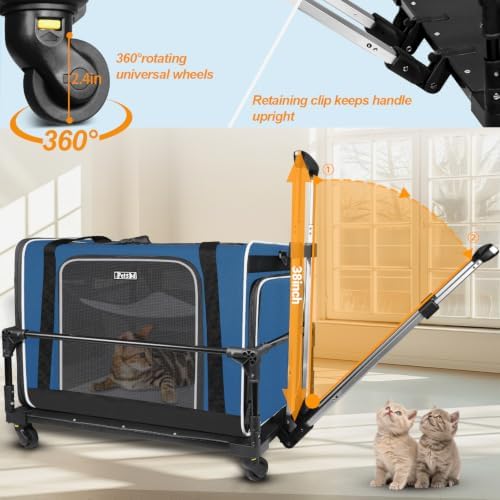 Petskd Side Expandable Extra Large Cat Carrier - Image 6