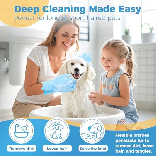 Pet Grooming Gloves, Dog Washing Gloves - Image 2