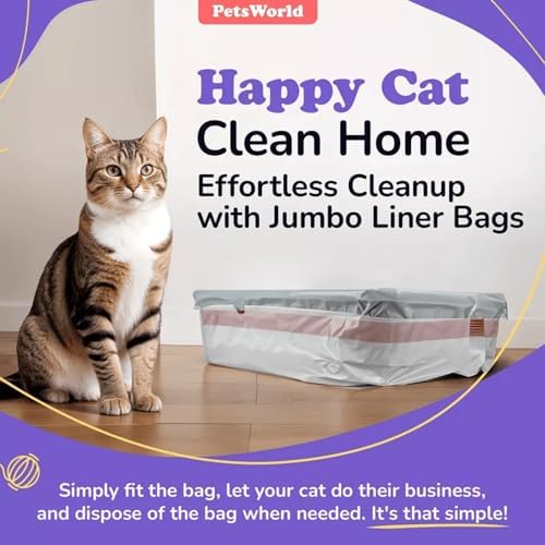 PETSWORLD Cat Litter Box Liners, Heavy Duty Litter Pan Liners Bags - Image 4