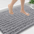 Smiry Bathroom Rugs 36X24, Extra Soft Rubber Backing Chenille Bath Mats by Smiry