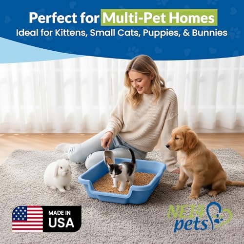KittyGoHere Senior Cat Litter Box, Small Litter Pan, Small Little Boy Blue - Image 3