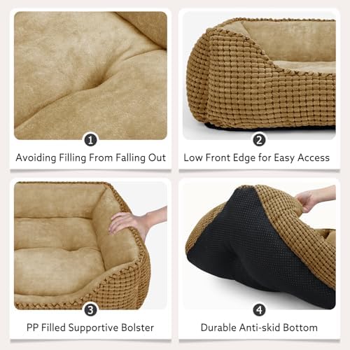 MIXJOY Large Dog Bed for Large Medium Small Dogs, Rectangle Washable Orthopedic - Image 6