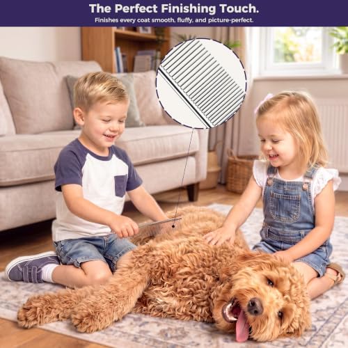 5PCS Dog Grooming Kit with Long Pin Slicker Brush - Image 5