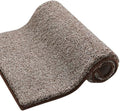 CozeCube Melange Brown Shaggy Bath Mat 24"x16" Non Slip Washable Rug by CozeCube