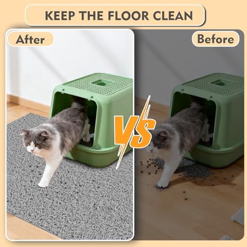 Jumbo Cat Litter Mat Catcher 35"x24" | Ultra-Absorbent Litter Box Rug - Image 3
