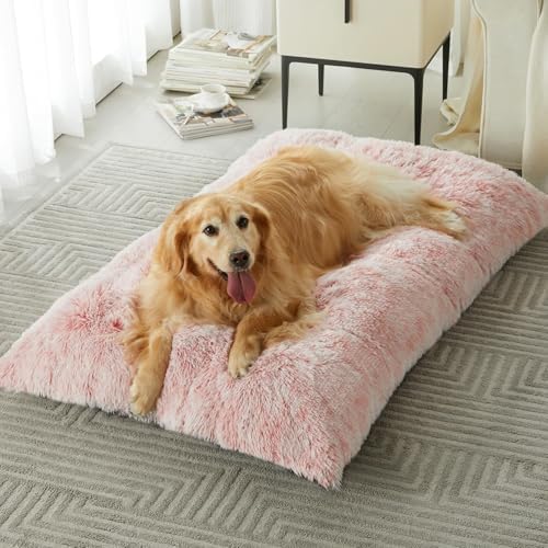 BFPETHOME Dog Bed for Large Dogs, Plush Kennel Pad for Sleeping &Ease Anxiety by BFPETHOME