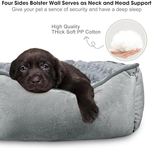 JOEJOY Rectangle Dog Bed for Large Medium Small Dogs Machine Washable Sleeping - Image 2