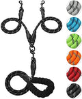 Double Dog Leash Reflective Detachable Coupler &360° Swivel Tangle Free by Gokotta