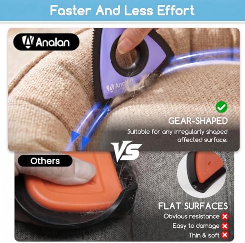 Analan Mini Pet Hair Remover for Car Detailing Dog Hair Tool Brush - Image 5