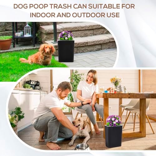 Jingmore Small Dog Poop Trash Can Outside 3.96 Gal/ 15 L - Image 5