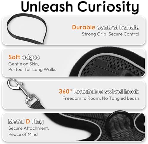 Dooradar Cat Harness and Leash Set, Adjustable and Escape Proof - Image 6