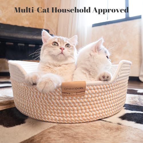CHEERHOME PETS Handwoven Cat Basket Bed Cooling - Image 6