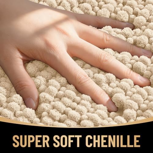 OLANLY Thick Chenille Bathroom Rugs 36x24, Soft Absorbent Bath Mat - Image 2