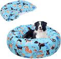 Round Replacement Dog Bed Cover Elastic Edged Washable 30×9.8 Inch by Hoopttay