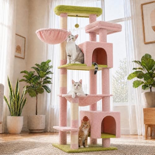 69" Tall Cat Tree for Indoor Cats Large Adult by UYMI