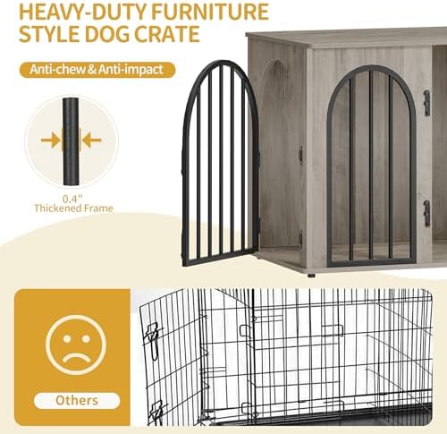 Hzuaneri 26.8'' Dog Crate Furniture, Dog Kennel Indoor - Image 6
