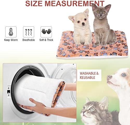 Tuanse 4 Pack Soft Pet Bed Mat Small Dog Crate Fleece - Image 5